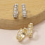 Princess Cz And Milgrain Huggie Earring Set: G