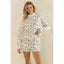 Cozy Holiday Print Lounge Shorts: White Combo