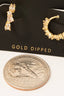 Gold Dipped Mixed Cz Shape Studs Hoop Earrings: GOLD