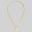 Gold Dipped Coin Pendant Layered Necklace: GOLD