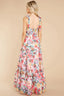 Floral Square Neck Wide Strap Maxi Dress