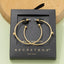 Secret Box Gold Dipped Cz Round Hoop Earrings: GD