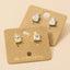 Gold Dipped Square Rhinestones Stud Earrings: G