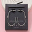 Secret Box Gold Dipped Cz Open Oval Hoop Earrings: GD