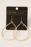 Handmade Thin Teardrop Cutout Earrings: G