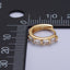 16K Gold Filled Baguette Cubic Zirconia Lined 13x14mm Huggie Hoops Earrings