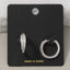 Pave Cz And Polished Huggie Hoop Earring Set: S