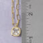 Gold Dipped Cz Cushion Cut Bezel Paperclip Necklace: GOLD