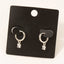 Gold Dipped Mini Rhinestone Huggie Earrings: S