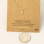 Chain Link Rhinestone Stud Charm Necklace: G