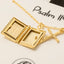 Gold Dipped Crucifix And Bible Locket Pendant Necklace: GD