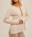 Snow Washed Ribbed Long Sleeve - Ecru