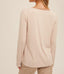 Snow Washed Ribbed Long Sleeve - Ecru