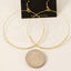 Gold Dipped Mini Beaded Hoop Drop Earrings: G
