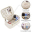 Vegan Leather Cosmetic Brush Bags Makeup Case : Milky White