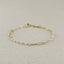 18k Gold Filled Diamond Cut Paperclip & Pearls Bracelet