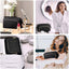 Wide-open Quilted Travel Makeup Organizer Bag with Handle: Black