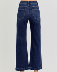 Tinsley Tummy Control High Rise Crop Wide Jeans