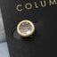 Gold Dipped Round Bezel Cz Stud Earrings: GOLD