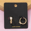 Baguette Cz Huggie Hoop Earrings: S