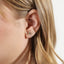 18k Gold Filled 4mm Round Bezel Cubic Zirconia Stud Earring