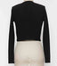 Brushed Rib Knit Cardigan - Black
