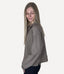 Relaxed Crop Half-Zip Pullover - Toffee