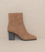 Vera Square Toe Ankle Bootie - Brown