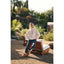 Cozy Cabin Gingham Trim Sherpa Fleece Half-Zip Pullover: CREAM