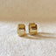 18K Gold Filled Chunky Flat Clicker Hoop Earrings