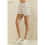 Cozy Holiday Print Lounge Shorts: White Combo