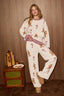 Gingerbread Graphic Knit Oversized Sweater: CREAM-RED