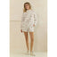 Cozy Holiday Print Lounge Sweatshirt: White Combo