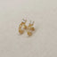 18k Gold Filled Vintage Princess Cut Cz Detailed C Hoop Earrings