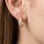 Pave Cz And Polished Huggie Hoop Earring Set: G