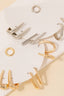 Mixed Long Oval Hinge Hoop Earrings Set: GD