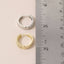 Princess Cz And Milgrain Huggie Earring Set: S
