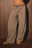 LOW RISE BARREL SWEATPANTS: BROWN-CREAM STRIPE