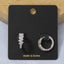 Staggered Baguette Cz And Plain Huggie Earring Set: G