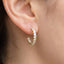 Gold Dipped Cz Channel Set Hoop Earrings: G
