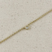 18k Gold Filled Dainty Bezel CZ Birthstone Bracelet