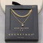 Secret Box Gold Dipped Layered Chain Cz Charm Necklace: GD