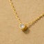 Gold Dipped Mini Cz Pendant Necklace: G