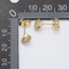 14K Gold Filled 7mm Clear Baguette Micro Paved CZ Mini Stud Earrings