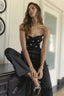 Rhinestone Applique Bustier Jumpsuit