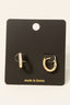 Cz Pave Edge Oval Hinge Hoop Earrings: S