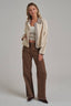VINTAGE OXFORD CANVAS TWILL JACKET: TAUPE/BROWN