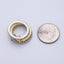 14K Gold Filled Micro Paved CZ Interlock Stacked Mixed Metal Ring
