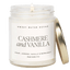 Cashmere and Vanilla Soy Candle - Clear Jar - 9 oz