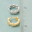 Gold Dipped Mini Cz Studded Hoop Earrings: G